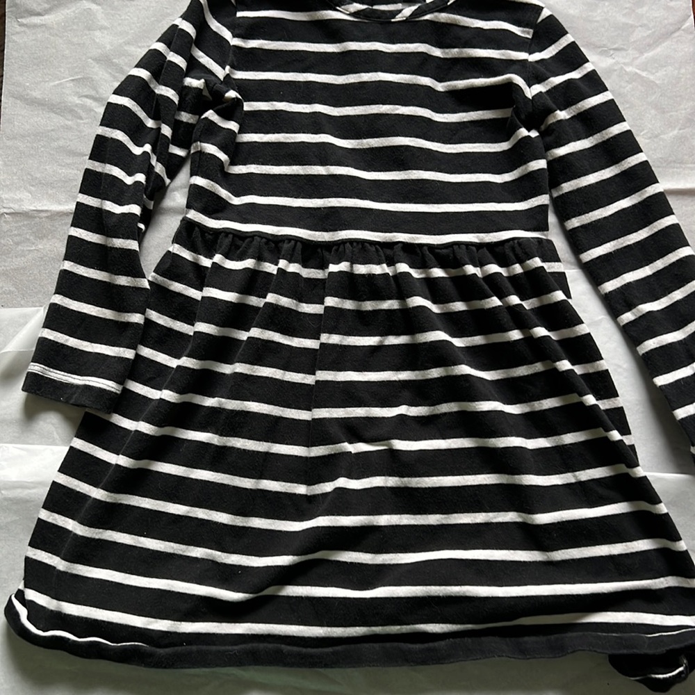 Hanna Andersson Black and White striped dress